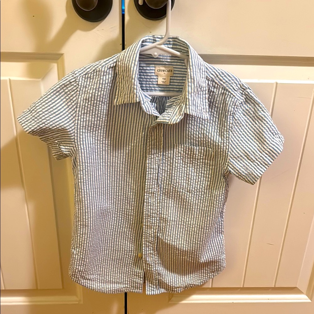 Crewcuts Blue Striped Kids Shirt